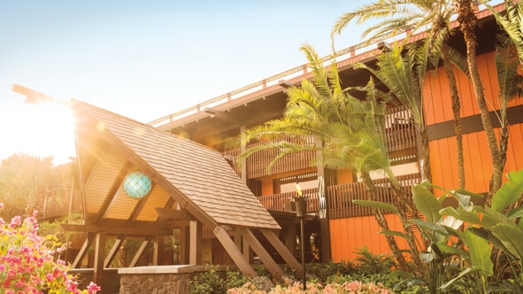 The exterior of a building at Disney's Polynesian Villas & Bungalows