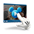 An illustration of a Mickey Mouse hand icon touching a play button on a floating computer video player